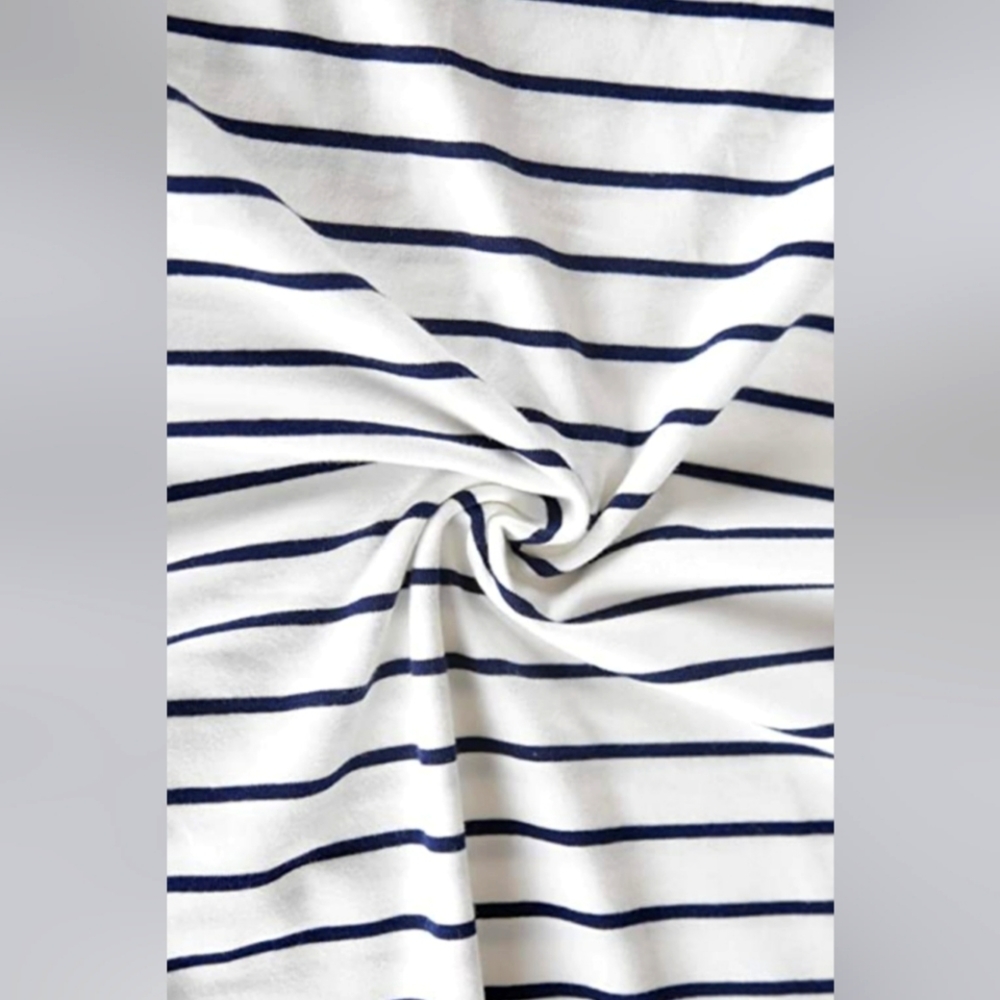 Maternity/Nursing, Size L, White & Navy Dress - Picture 4 of 5
